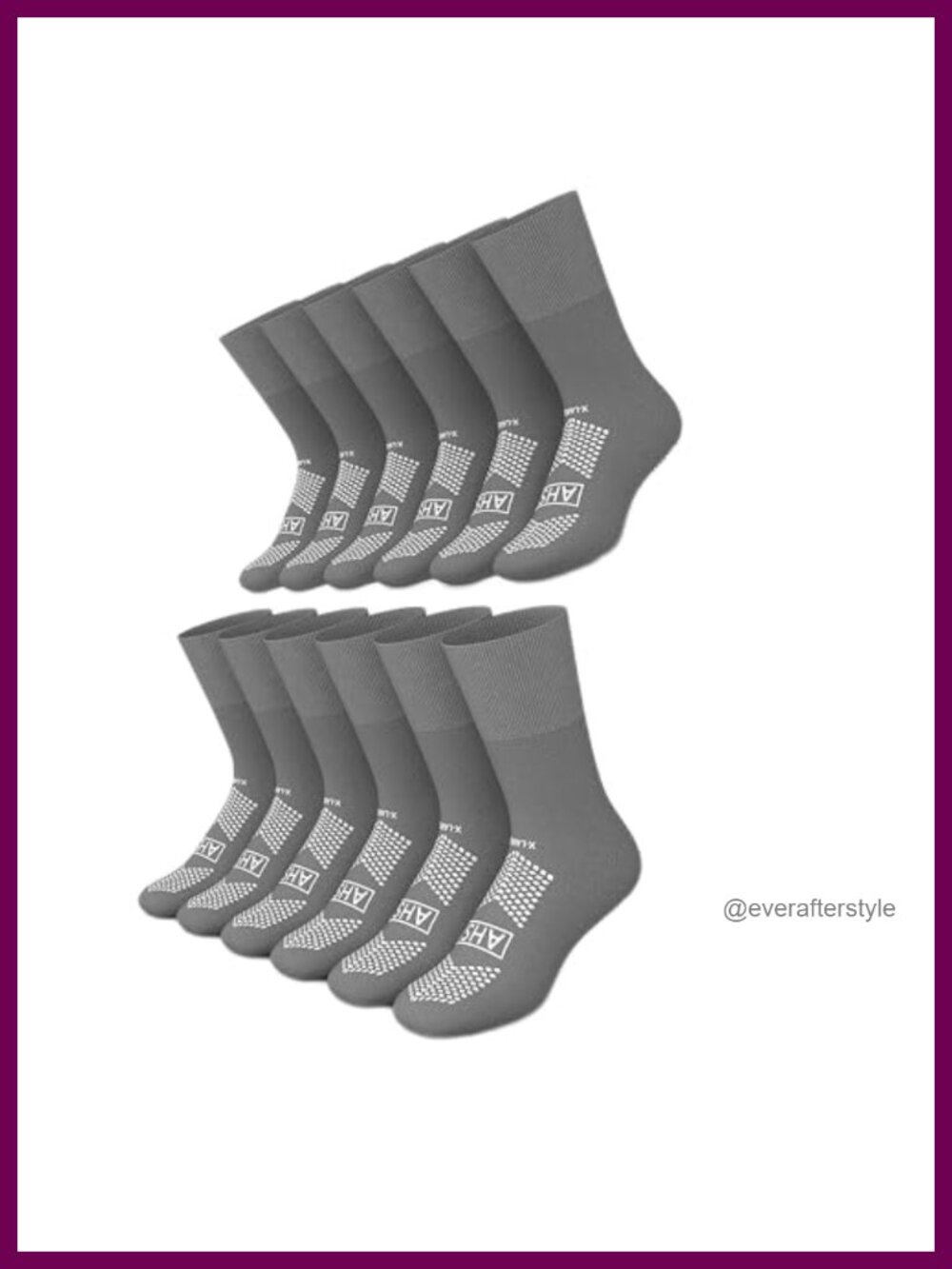 Non-Slip Grip Slipper Socks Polyester Blend Elastic Cuff Hospital Recovery